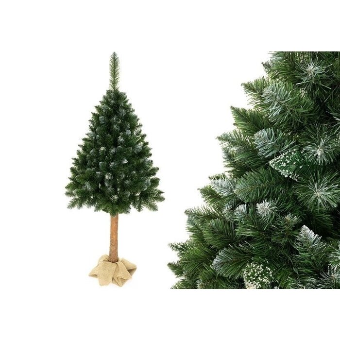 Künstlicher Weihnachtsbaum 180 cm Naturstamm mit eisigen Zweigen - bis zu 28% sparen