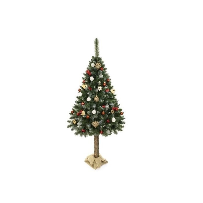 Künstlicher Weihnachtsbaum 180 cm Naturstamm mit eisigen Zweigen - bis zu 28% sparen