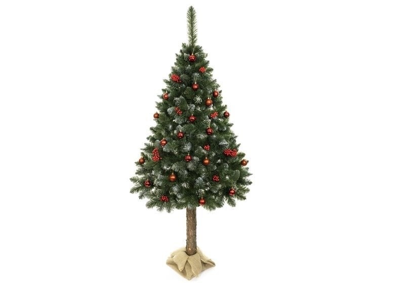 Künstlicher Weihnachtsbaum 180 cm Naturstamm mit eisigen Zweigen - bis zu 28% sparen