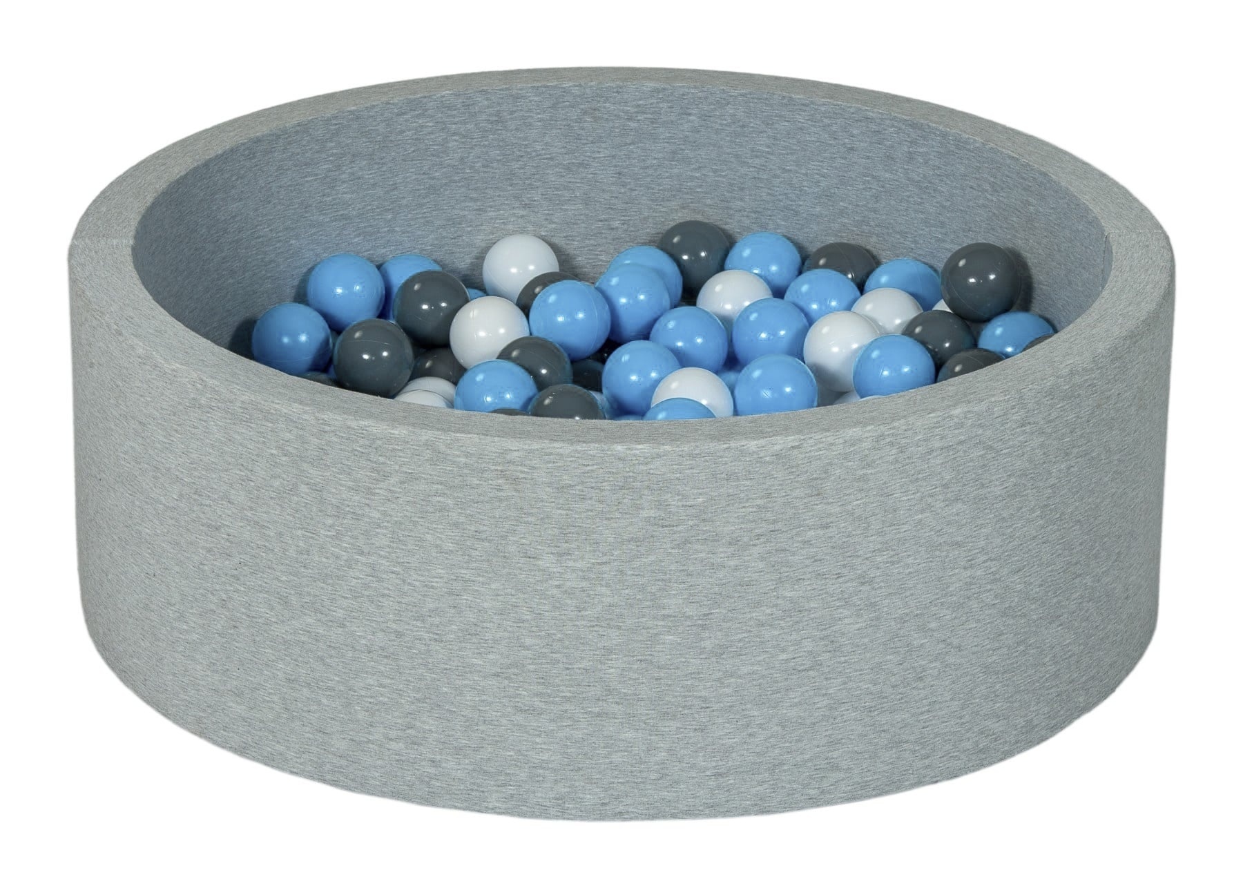 Rundes Bällebad 90x30 cm mit 150 Bällen - Grau/Blau - Outlet bis zu 34% sparen