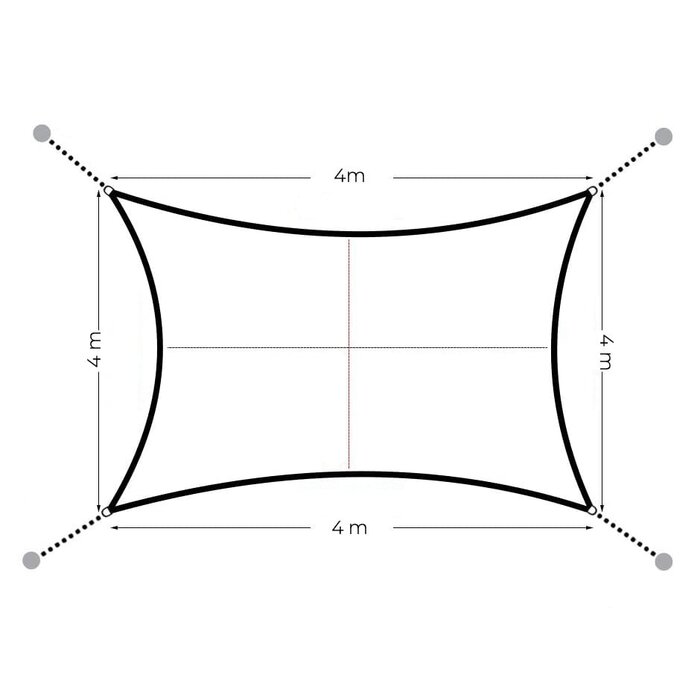 Wasserdichtes Sonnensegel 4x4m - UV-Schutz - Bis zu 34% sparen