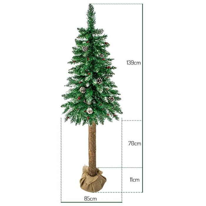 Künstlicher Weihnachtsbaum 220 cm mit Echtholzstamm - bis zu 34% sparen