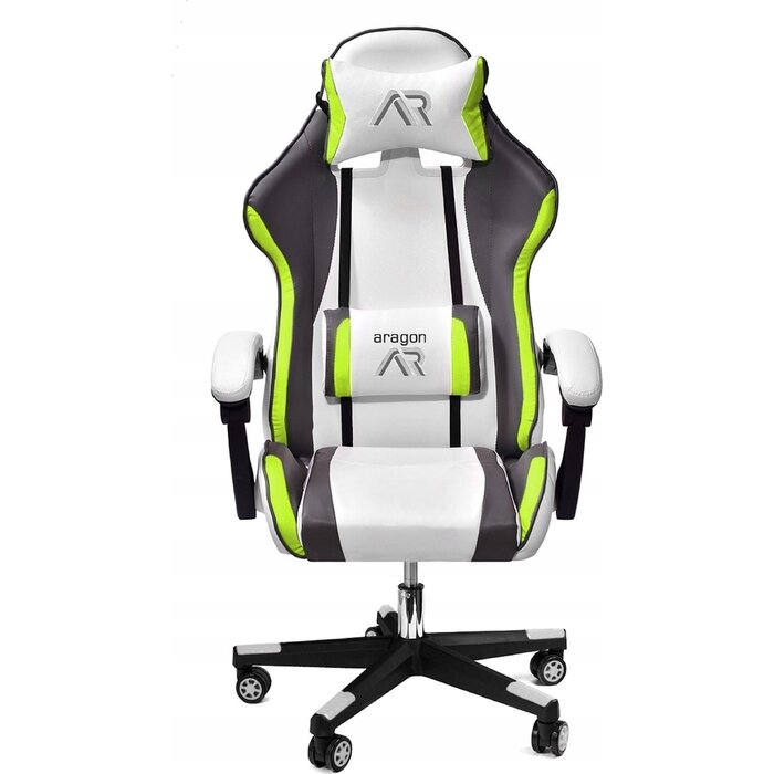 Ergonomischer Gaming-Stuhl Weiß-Grau-Limette bis zu 10% sparen