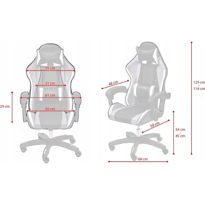 Ergonomischer Gaming-Stuhl Weiß-Grau-Limette bis zu 10% sparen