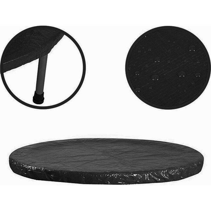 Wetterfeste Trampolin Abdeckplane Ø 244 cm - Schwarz - bis zu 21% sparen