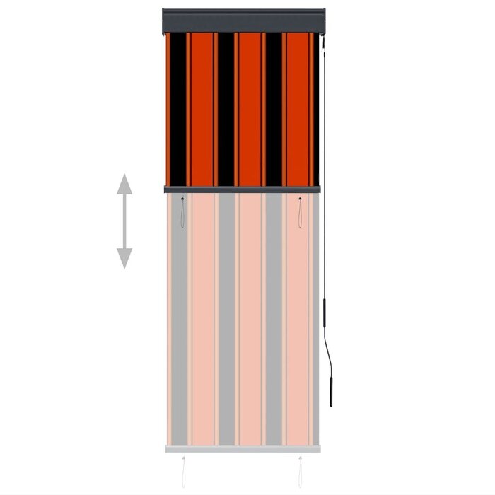 Außenrollo 60x250 cm Orange-Braun mit Kurbel - bis zu 34% Rabatt sparen