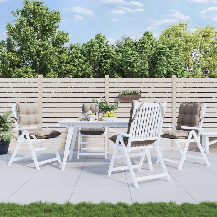 4er-Set Stuhlkissen für niedrige Rückenlehne, Taupe, 100x50x7 cm - bis zu 34% sparen