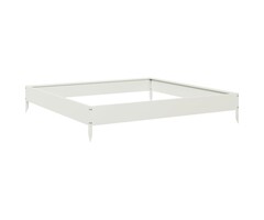 Vidaxl Hochbeet Pflanzkasten Stahl 100x100x18,5 cm Weiß - bis zu 48% reduziert