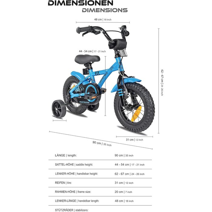 Kinderfahrrad 12 Zoll BMX-Stil - Blau - Jetzt bis zu 35% Rabatt