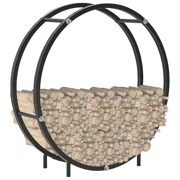 Stilvolles Kaminholzregal Schwarz 70x20x70cm - Jetzt bis zu 32% sparen