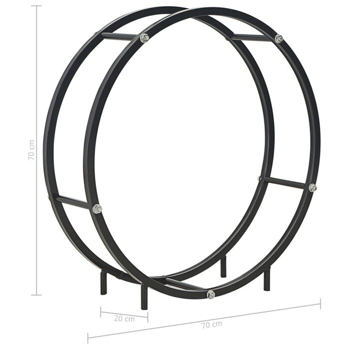 Stilvolles Kaminholzregal Schwarz 70x20x70cm - Jetzt bis zu 32% sparen