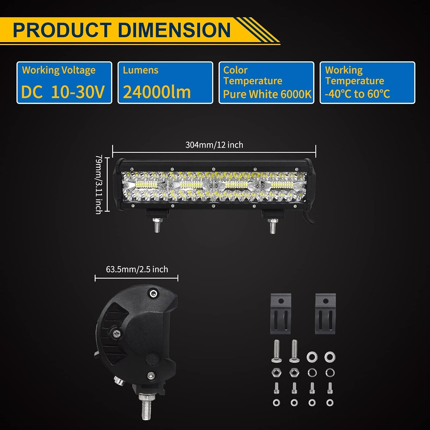 240W LED Offroad Lichtleiste 12 Zoll - 6000K - bis zu 33% Rabatt!