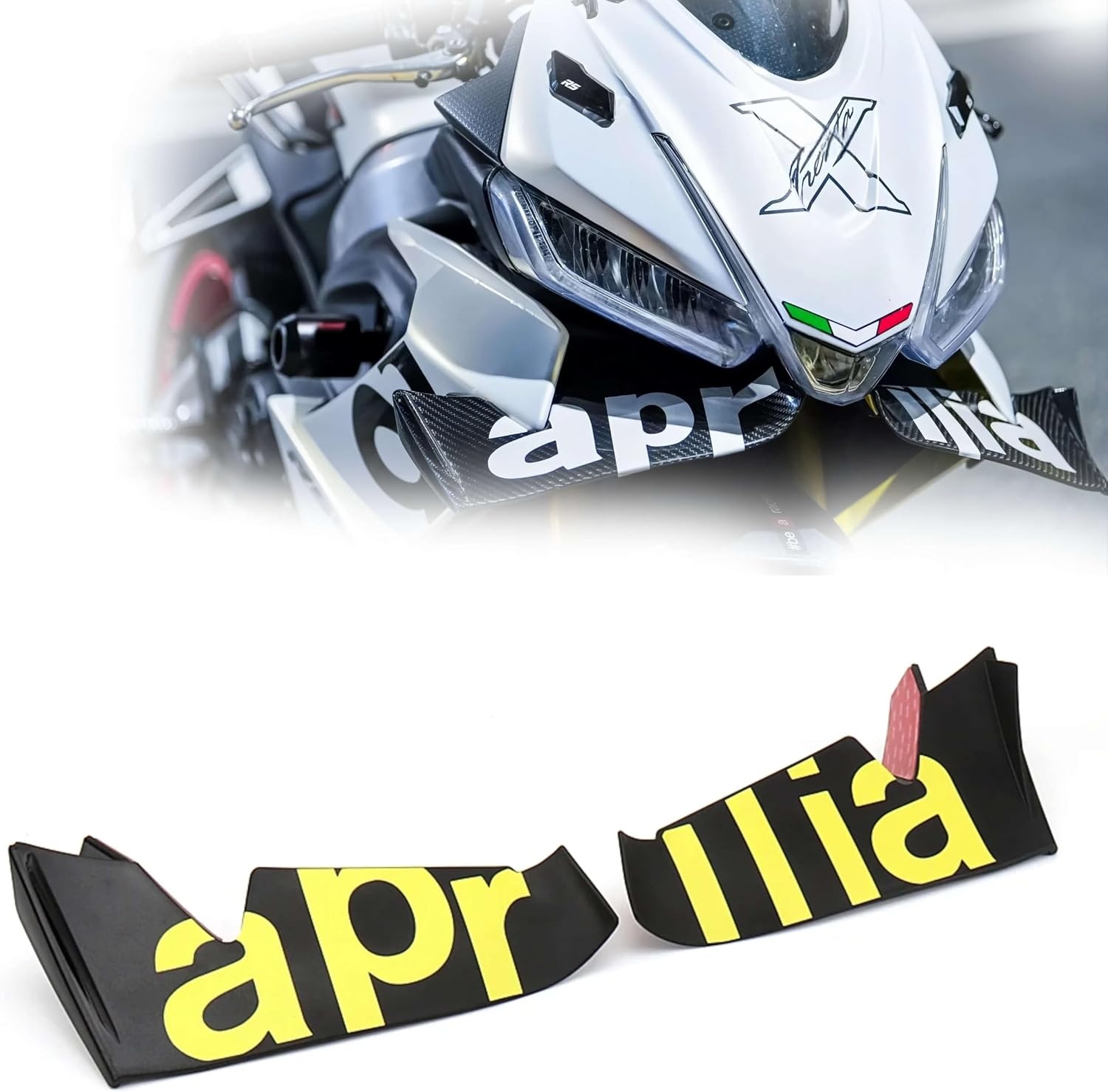 Aerodynamischer Motorspoiler für Sportmotorräder - Gelb - bis zu 29% Rabatt