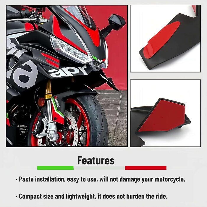 Aerodynamischer Motorspoiler für Sportmotorräder - Gelb - bis zu 29% Rabatt