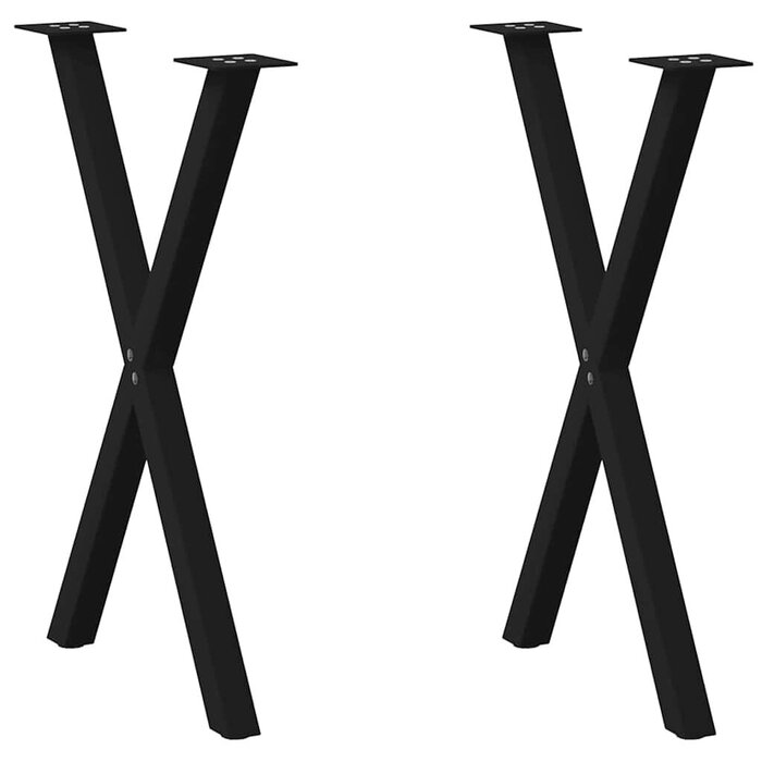 Tischbeine X-Form 50x72-73cm Stahl Schwarz - jetzt bis zu 34% Rabatt
