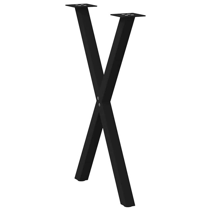 Tischbeine X-Form 50x72-73cm Stahl Schwarz - jetzt bis zu 34% Rabatt