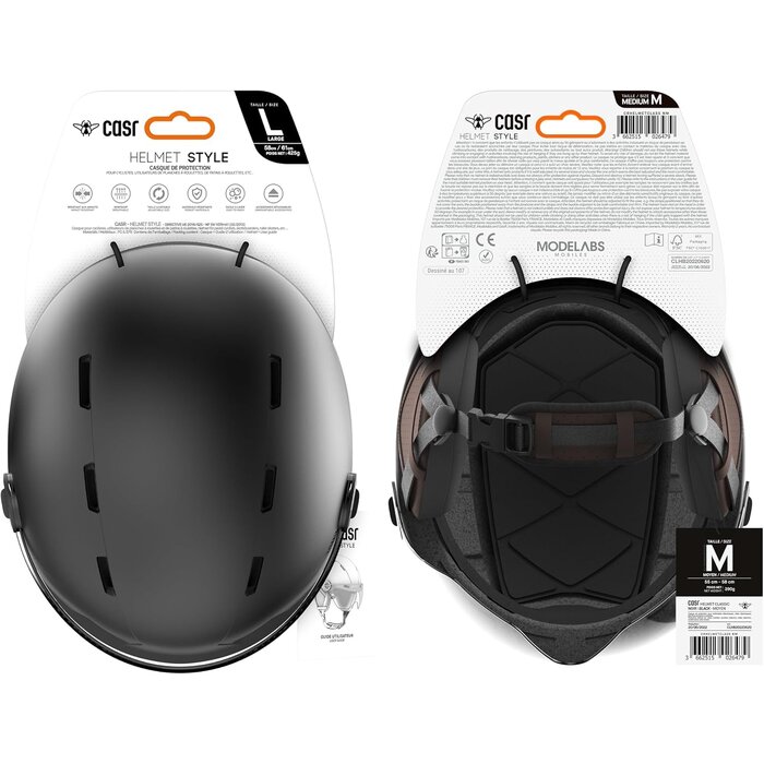 Fahrrad- & E-Scooter-Helm mit Visier, Blau-Grau, Gr. M - bis zu 33% reduziert