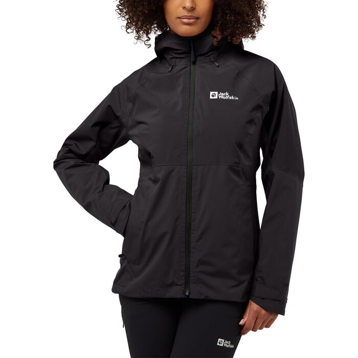 Damen 3-in-1 Wanderjacke Schwarz - Wasserdicht & Warm - bis zu 35% Rabatt