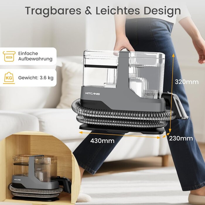Waschsauger für Polster & Teppiche, 600W, 17 kPa - sparen Sie bis zu 29%