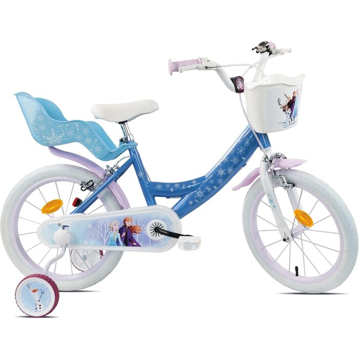 Frozen Kinderfahrrad 16 Zoll mit Helm - Blau/Weiß - bis zu 35% Rabatt
