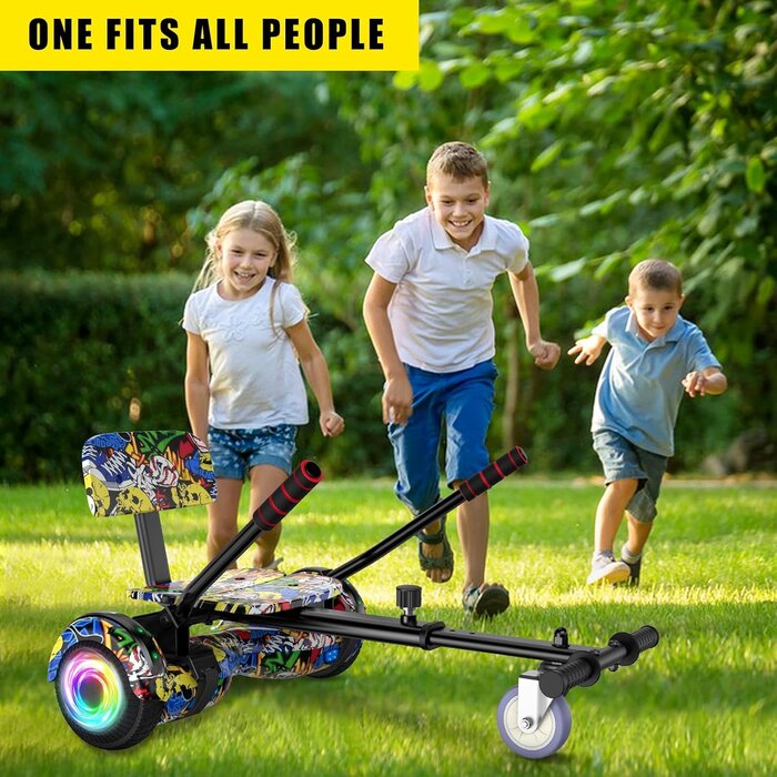 Hoverboard mit Sitz & Bluetooth - 6,5 Zoll - Graffiti Design - bis zu 35% Rabatt