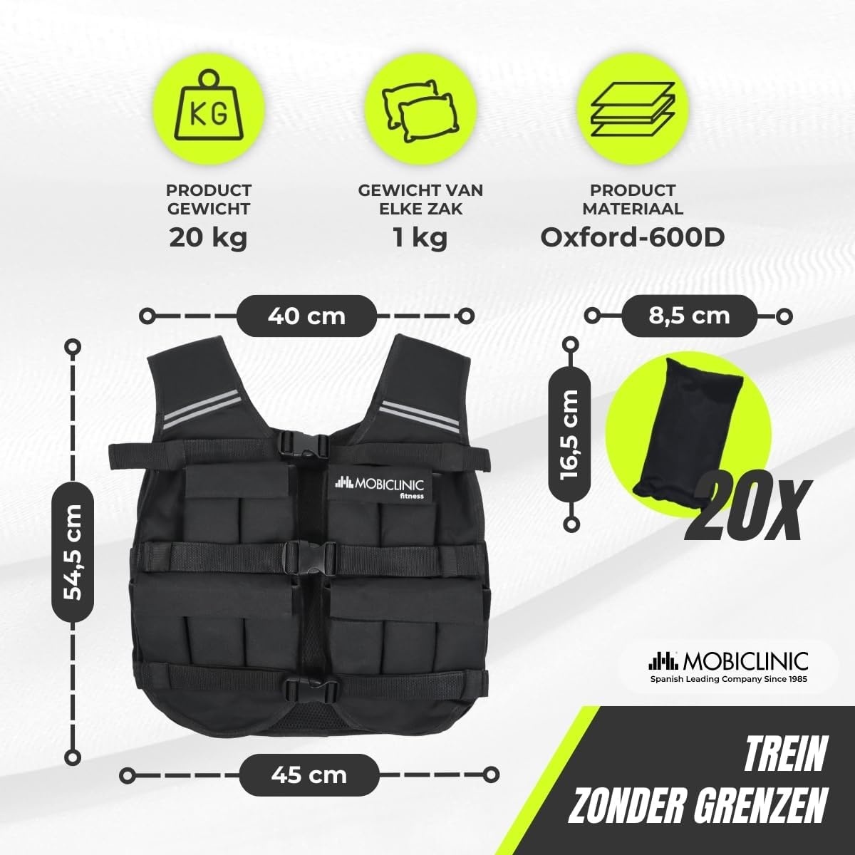 Profi-Gewichtsweste 20 kg | Verstellbar | Bis zu 56% Rabatt