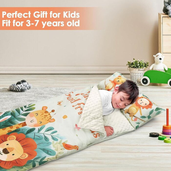Kinderschlafsack mit Kissen & Matte - 150x60 cm - bis zu 34% Rabatt