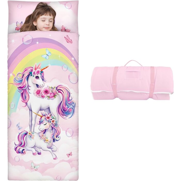 Kinderschlafsack mit Kissen & Matte - 150x60 cm - bis zu 34% Rabatt