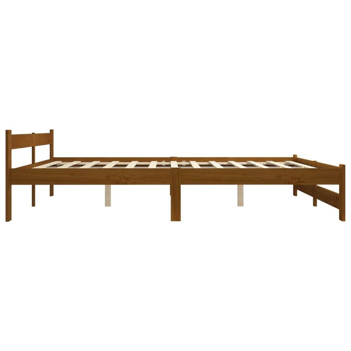 Massivholz-Bettrahmen 200x200 cm honigbraun - Sparen Sie bis zu 34%