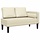 Elegante Chaiselongue in Creme - Kunstleder - Outlet bis zu 35% Rabatt