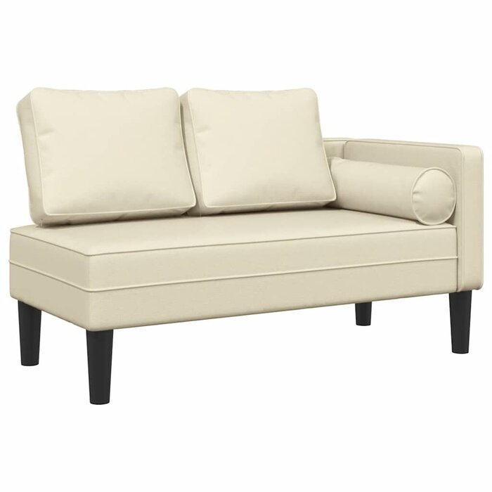 Elegante Chaiselongue in Creme - Kunstleder - Outlet bis zu 35% Rabatt