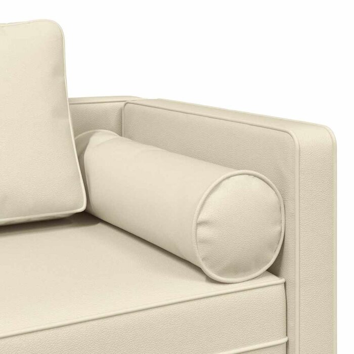 Elegante Chaiselongue in Creme - Kunstleder - Outlet bis zu 35% Rabatt