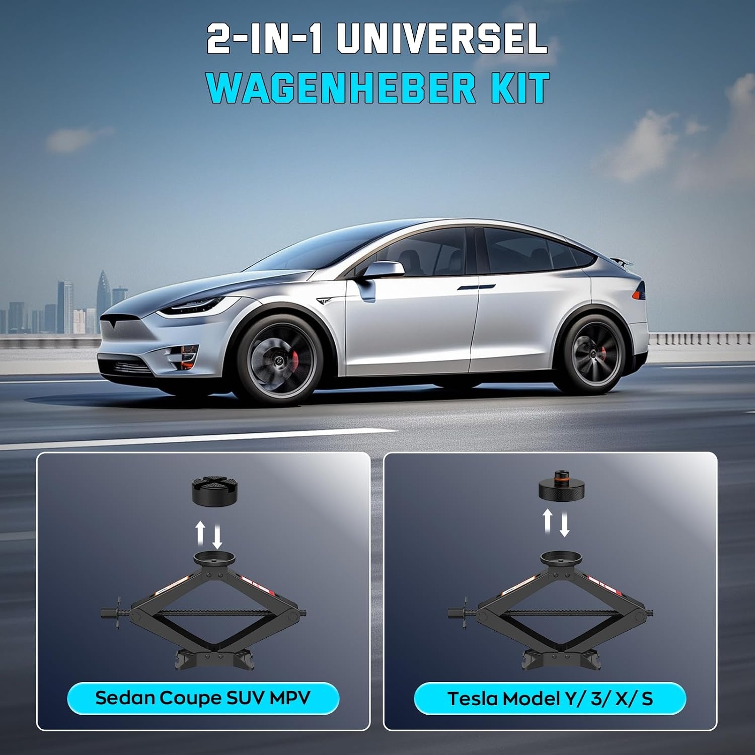 3T Scherenwagenheber Set für Pkw & Tesla - Jetzt bis zu 34% günstiger