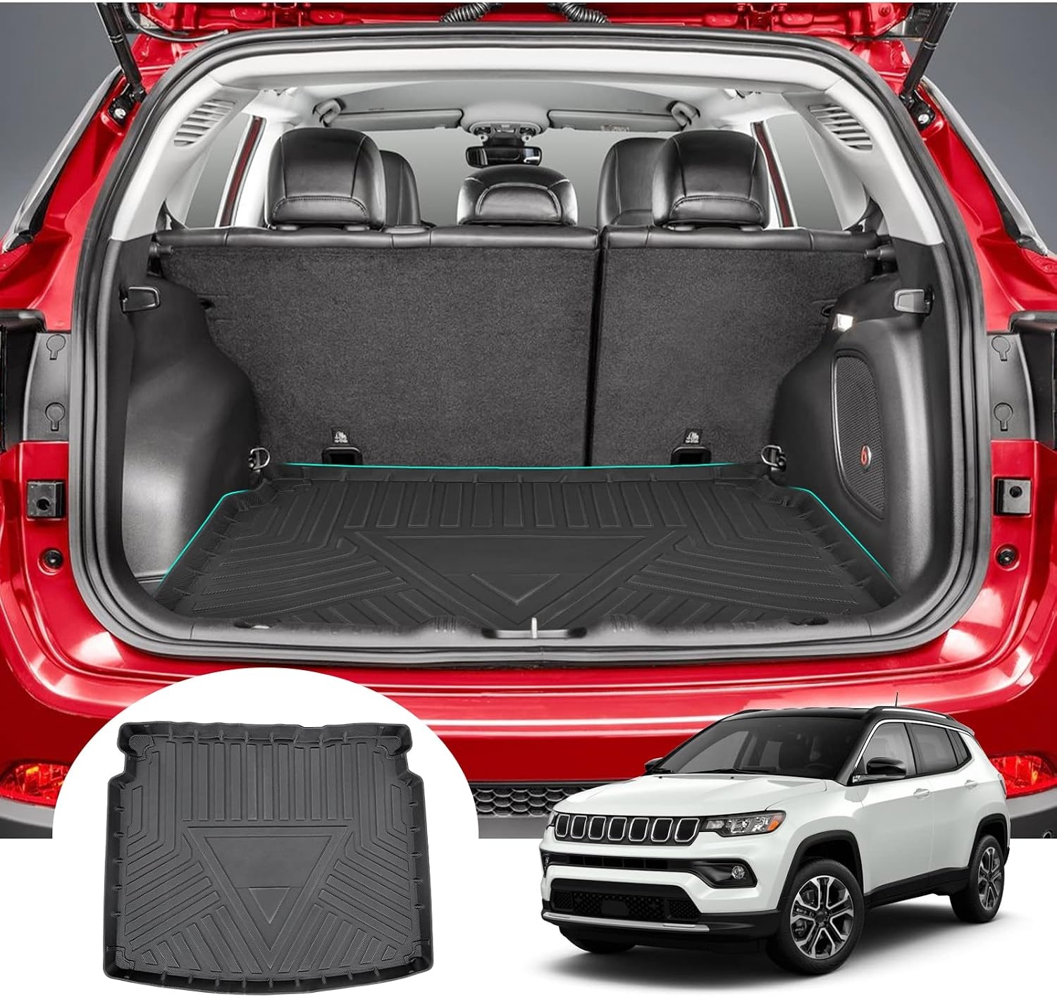3D TPE Allwetter Fußmatten für Jeep Compass II - Outlet bis zu 30% sparen