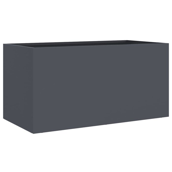 Moderner Pflanzkübel aus Stahl, 62x30x29 cm, Anthrazit - bis zu 33% Rabatt