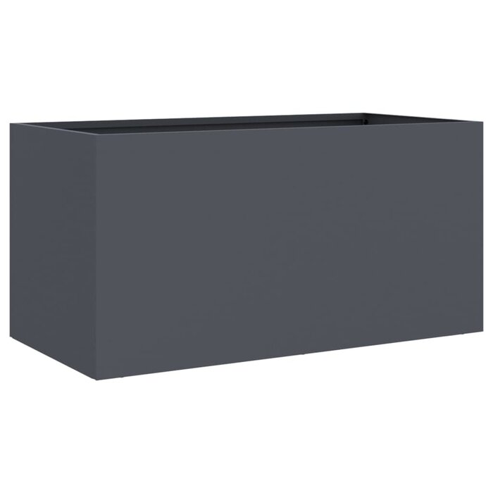 Moderner Pflanzkübel aus Stahl, 62x30x29 cm, Anthrazit - bis zu 33% Rabatt