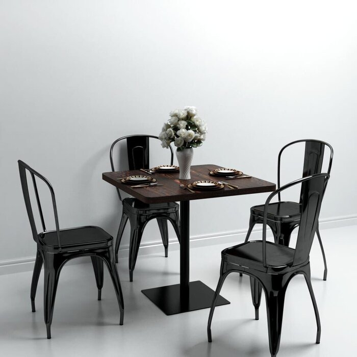 Bistrotisch 80x80cm, Eschenoptik - Quadratisch & Stabil - bis zu 42% reduziert
