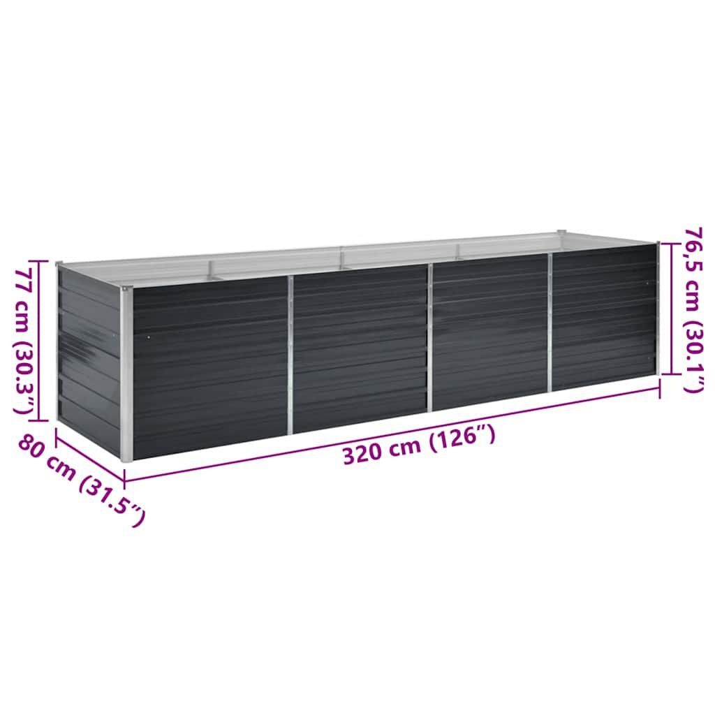 Hochbeet Metall 320x80x77cm Anthrazit - Outlet bis zu 56% Rabatt