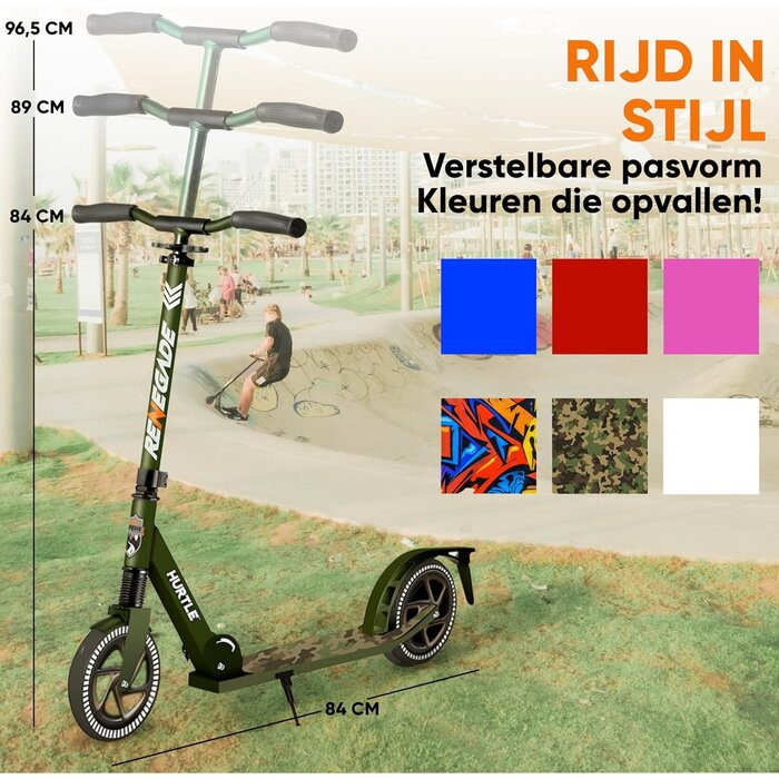 Klappbarer Tretroller Camouflage - höhenverstellbar - bis zu 29% Rabatt