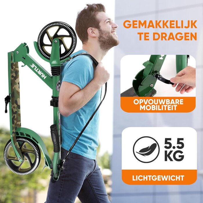 Klappbarer Tretroller Camouflage - höhenverstellbar - bis zu 29% Rabatt