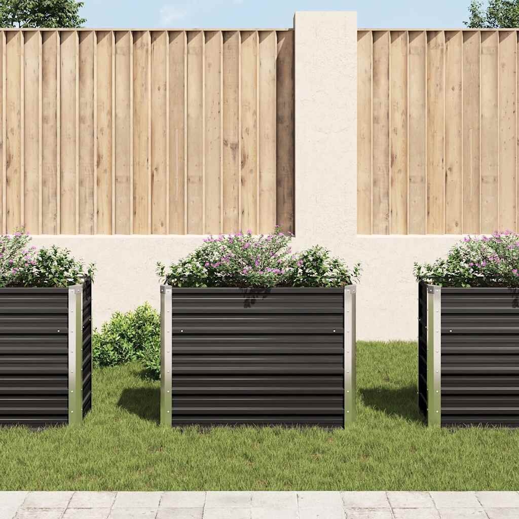 Hochbeet aus verzinktem Stahl 100x40x77 cm Anthrazit - bis zu 33% Rabatt