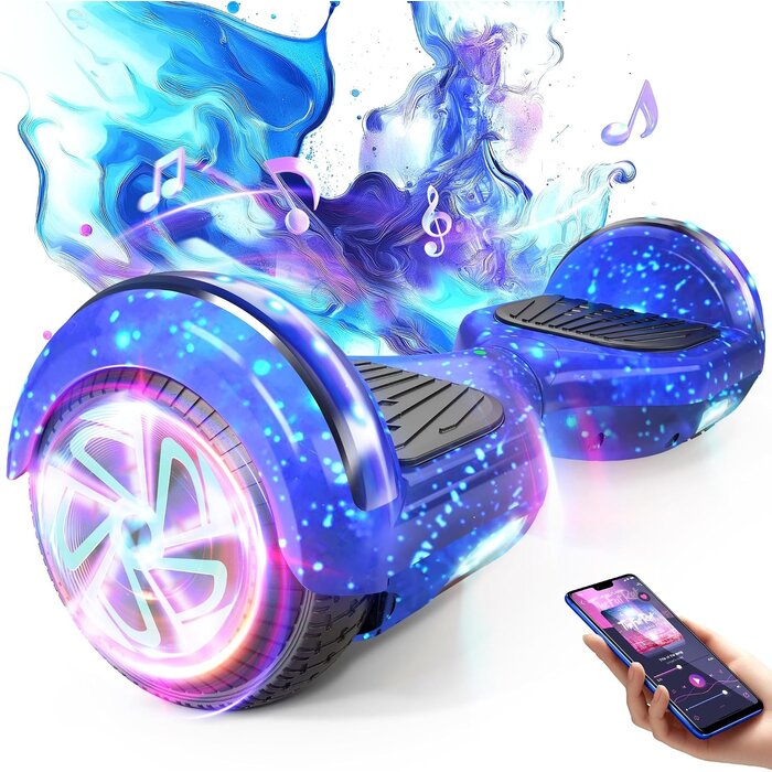 Selbstbalancierendes 6,5" Hoverboard - LED & Bluetooth - bis zu 35% Rabatt