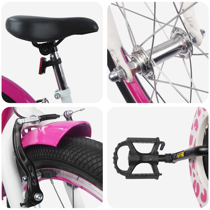 Kinderfahrrad 18 Zoll, Rosa, für 5-7 Jährige - Outlet mit bis zu 35% Rabatt