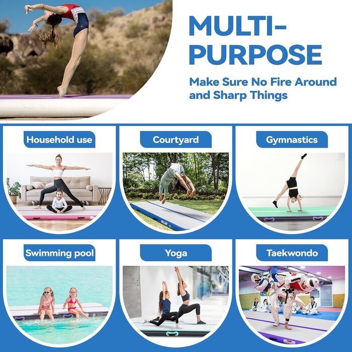 Aufblasbare Gymnastikmatte Tumbling-Matte bis zu 35% Rabatt
