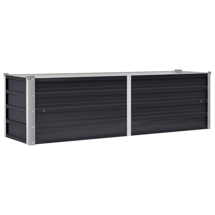Vidaxl Hochbeet aus verzinktem Stahl 160x40x45cm - Anthrazit, bis zu 56% Rabatt