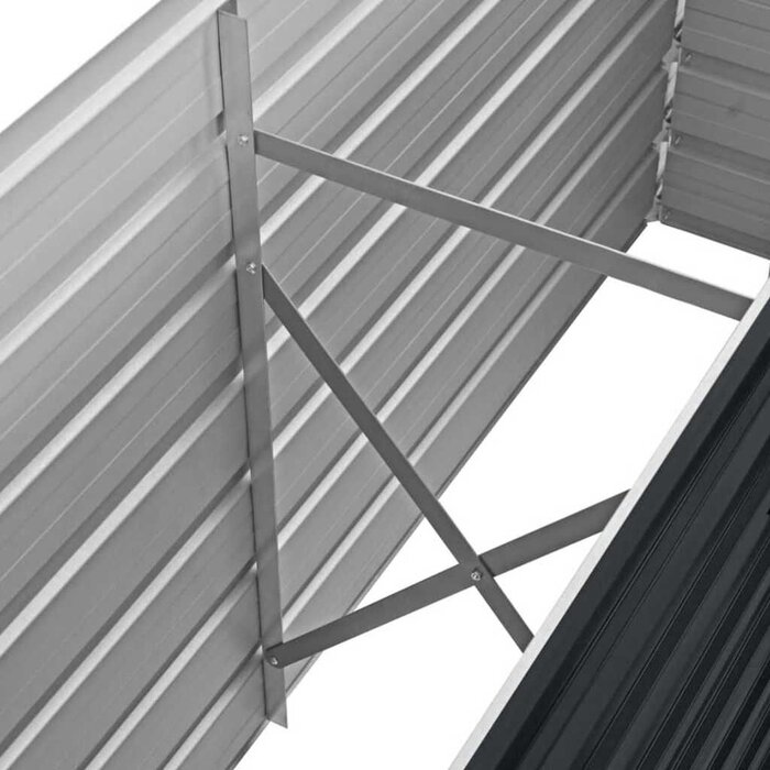 Vidaxl Hochbeet aus verzinktem Stahl 160x40x45cm - Anthrazit, bis zu 56% Rabatt