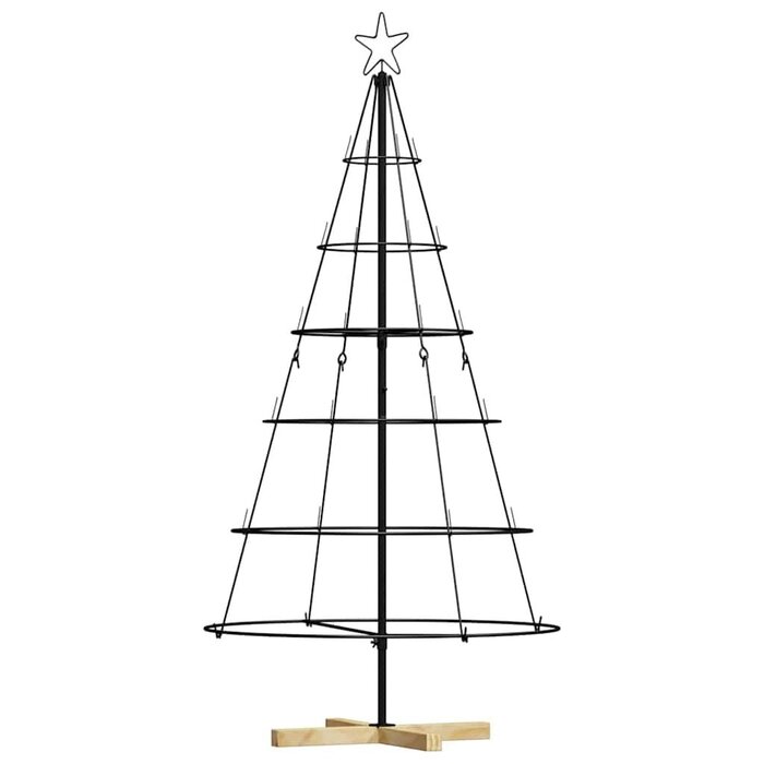Vidaxl Weihnachtsbaum-Kegel aus Stahl 150 cm Schwarz - jetzt bis zu 45% reduziert