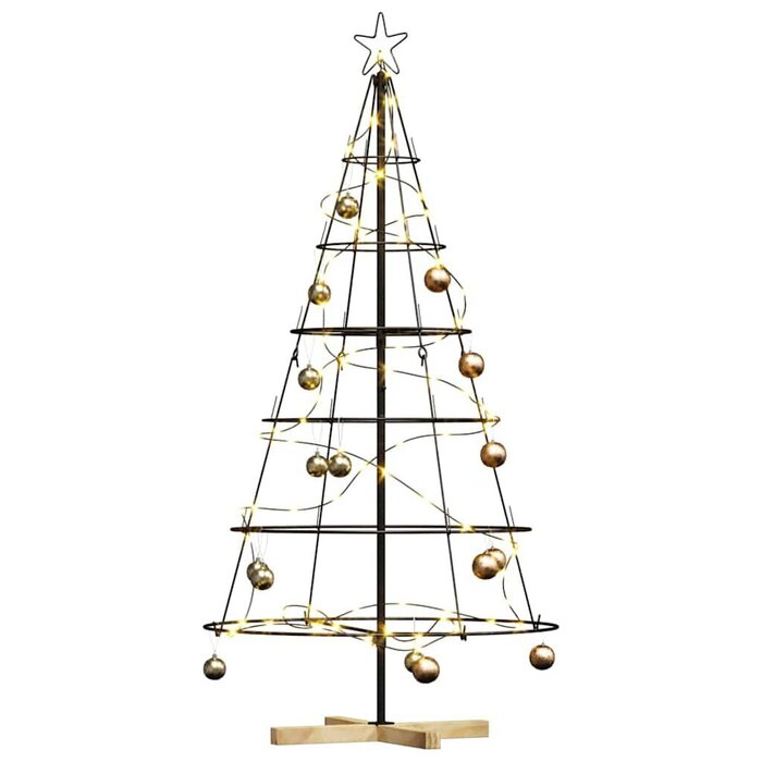 Vidaxl Weihnachtsbaum-Kegel aus Stahl 150 cm Schwarz - jetzt bis zu 45% reduziert