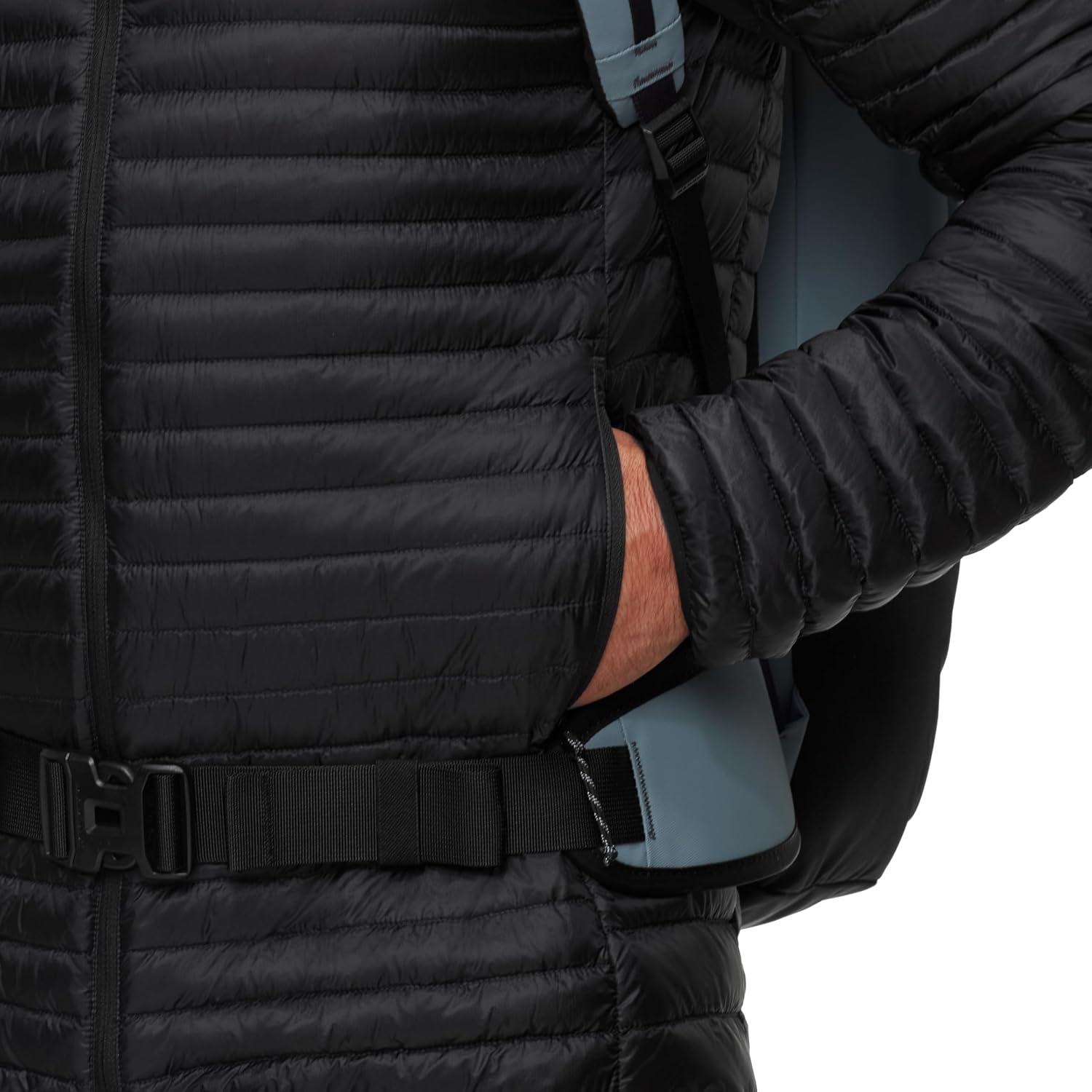 Leichte Daunenjacke für Herren | Schwarz | Größe L | Bis zu 35% Rabatt
