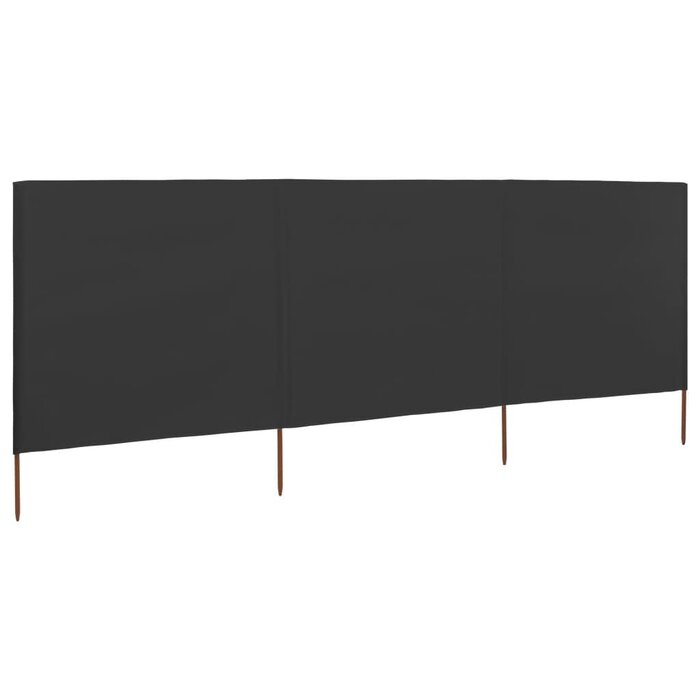 Vidaxl 3-teiliger Windschutz 400x120 cm - Anthrazit - jetzt bis zu 55% reduziert